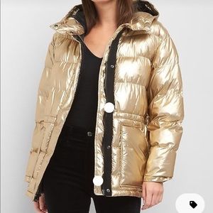 Gold puffer jacket
